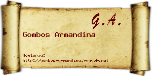 Gombos Armandina névjegykártya